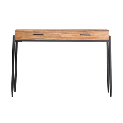 Consola Lauris Madera Abeto Natural Hierro Negro, 120 Cm