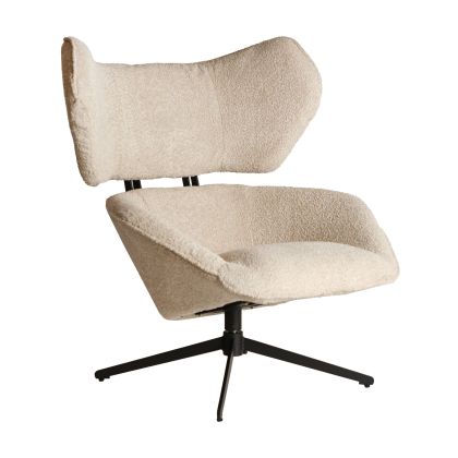 Sillón Giratorio Bouclé Privas, 86 Cm
