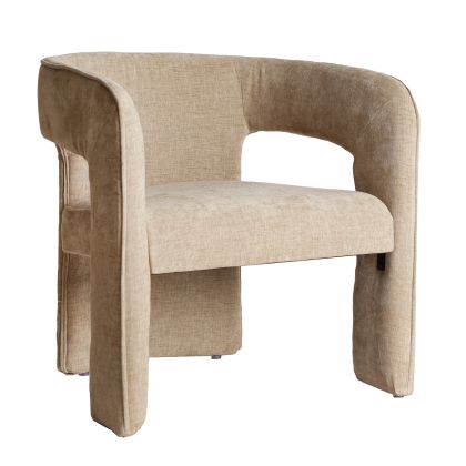 SILLA BAUTZEN Terciopelo Beige, 73 Cm