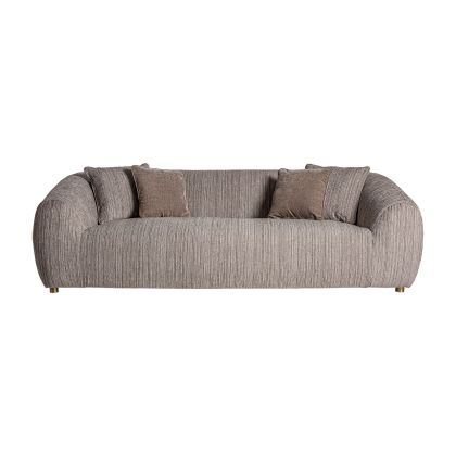 Sofá Dolcedo Tejido Acabado Topo Acero, 230 Cm