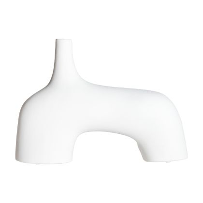 Jarrón ZICK Moderno Blanco Salón, 25 Cm