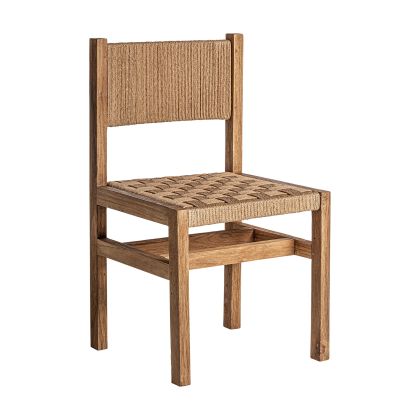 SILLA Madera Teka Cuerda Natural