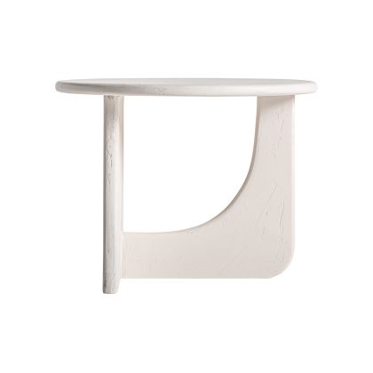 Mesa Centro Inha Madera Mango Blanco Roto, 60 Cm