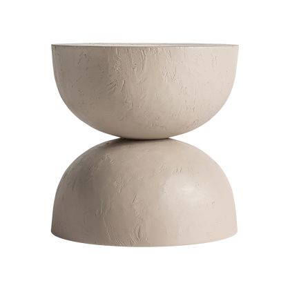 Mesa Auxiliar Kotka Madera de Mango Blanco Roto, 45 Cm