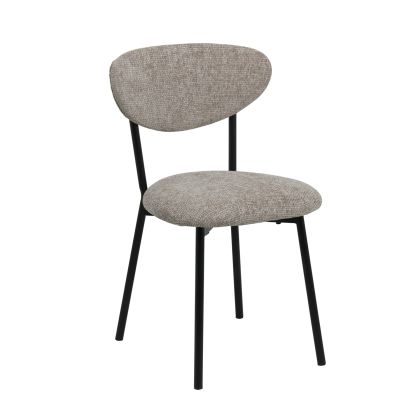 Silla Fleury Tejido Poliéster Gris Hierro, 49 Cm