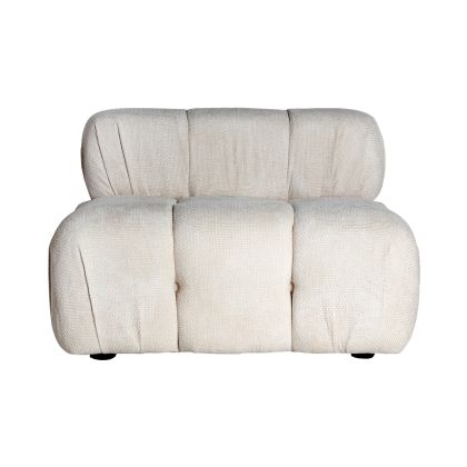 Sofá Modular Letho Tejido Poliéster Blanco Roto, 93 Cm