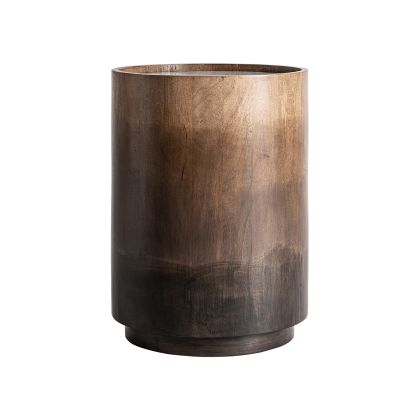 Mango Wood Marble Side Table Brown Tones, 60 Cm Mango Wood Marble Side Table Brown Tones, 60 Cm