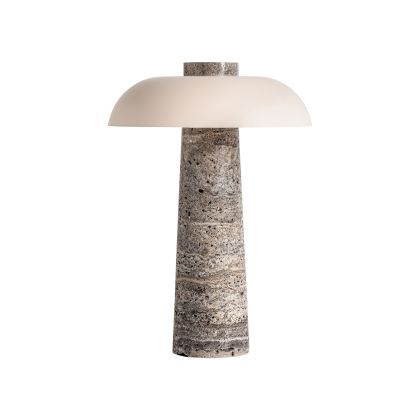 Neutral Tones Marble and Iron Table Lamp, 42 Cm Neutral Tones Marble and Iron Table Lamp, 42 Cm