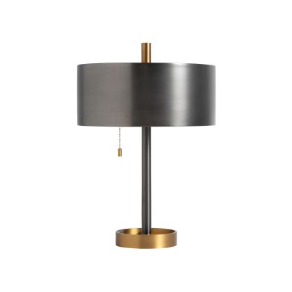 Table Lamp Iron Black Gold, 54 Cm
