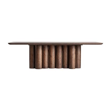 Mesa Comedor Madera Marrón Natural, 260 Cm