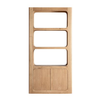 Librería Madera Roble 2 Puertas Natural, 200 Cm