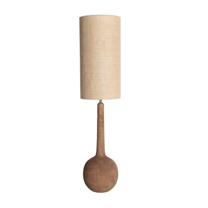 Lámpara de Sobremesa Yute Madera Mango, 25 Cm
