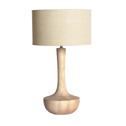 Lámpara Sobremesa Madera Mango, 40 Cm