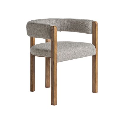Silla Tapizada Gris Jaspeada Fresno 56X60X68 Natural 