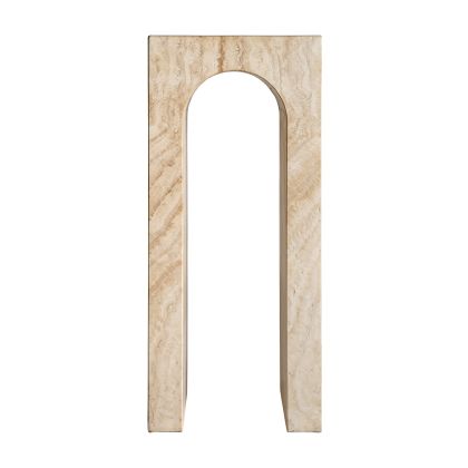Natural Travertine Arch Console, 80 Cm
