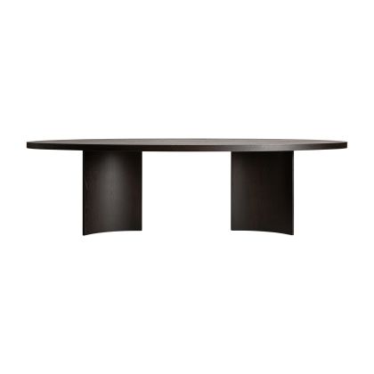 mesa comedor moderna color negro elíptica 