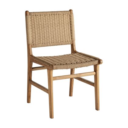 Silla Madera de Teca Fibras Naturales.