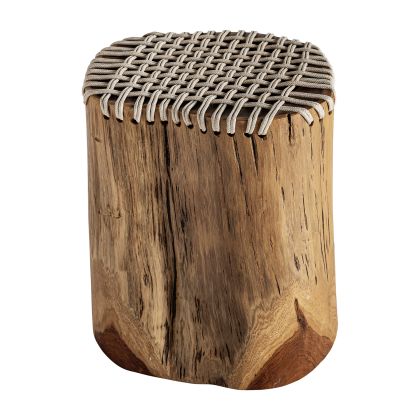 Mesa Auxiliar Obernai Madera Suar Cuerda Beige
