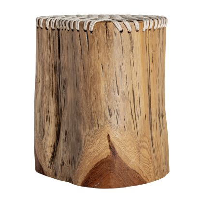 Mesa Auxiliar Obernai Madera Suar Cuerda Beige
