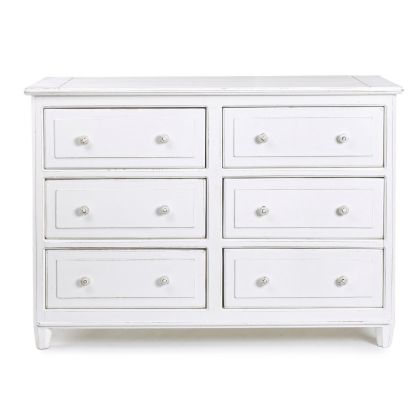 White Mango Wood Chest of Drawers, 120 Cm