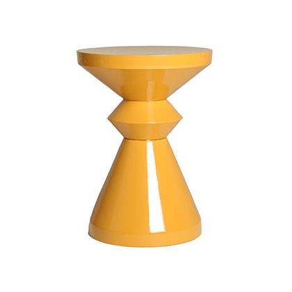 Mesa Auxiliar Hierro Mostaza Hexagonal, 49 Cm