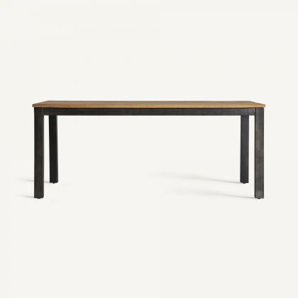 Mesa Comedor Madera Mango Patas Hierro, 188 Cm