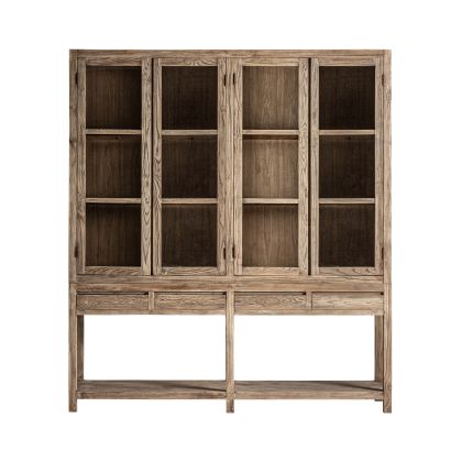 VITRINA Masein Olmo Tonos Claros 4 Puertas, 225 Cm