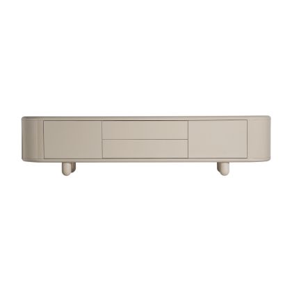 Mueble TV Madera Melanina Gris 2 Puertas, 240 Cm