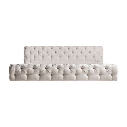 Cama Santorini moderno beige claro