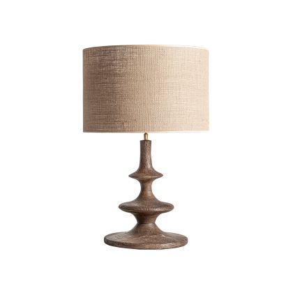 Lámpara De Sobremesa Mango Hierro Yute 45x45x75 Marrón