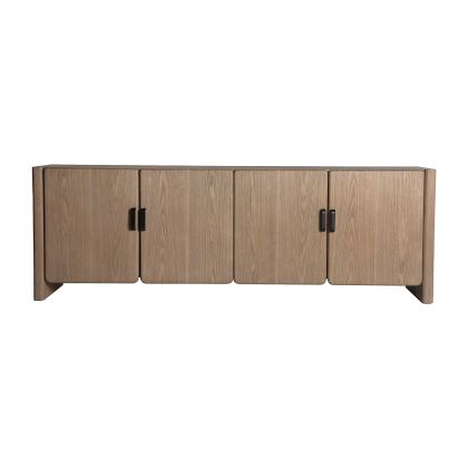 Mueble TV Madera Tono Natural 4 Puertas, 180 Cm