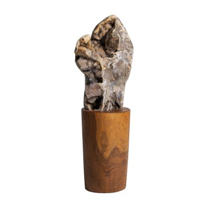 FIGURA DECORATIVA Cristal Tonos Oscuros Madera, 55 Cm
