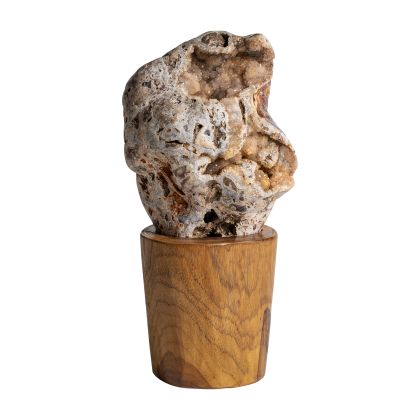 FIGURA DECORATIVA Piedra Tonos Oscuros Madera, 45 Cm