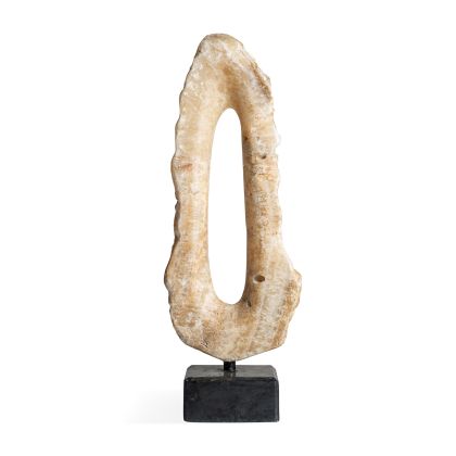 FIGURA DECORATIVA Onix Crema Negro, 75 Cm