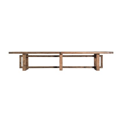 Norvik Rectangular Brown Wood Dining Table, 400 Cm