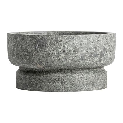 Centro de mesa en mármol gris rugoso de Vical.