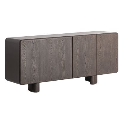 Pravia Brown Wood Sideboard 4 Doors, 200 cm