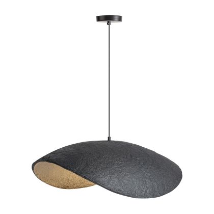 Lámpara de colgar en hierro de color negro y bronce 71 cm