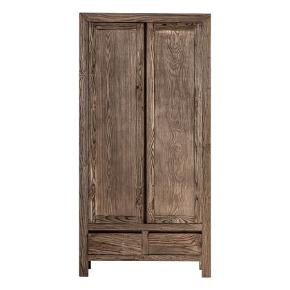 Thouars Wardrobe Brown Tones Wood 2 Doors, 200 cm