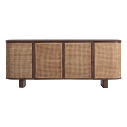 Gondorf Sideboard Brown Wood Sand Rattan, 210 Cm Gondorf Sideboard Brown Wood Sand Rattan, 210 Cm