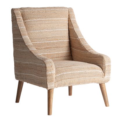 Sillón CHATERIS Yute Beige Madera Marrón, 69 cm