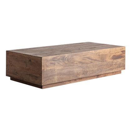 Mesa de centro Selby rústica en madera recuperada marrón. Mesa de centro Selby rústica en madera recuperada marrón.