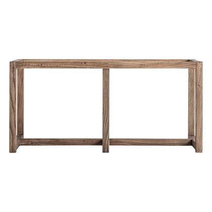 Base de vitrina en madera de olmo marrón.
