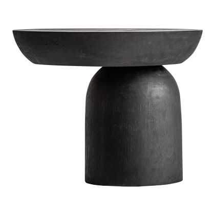 Mesa auxiliar en madera de suar negro de Vical.
