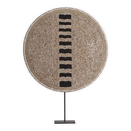 Figura decorativa de bambú en tonos neutros y hierro negro de Vical.