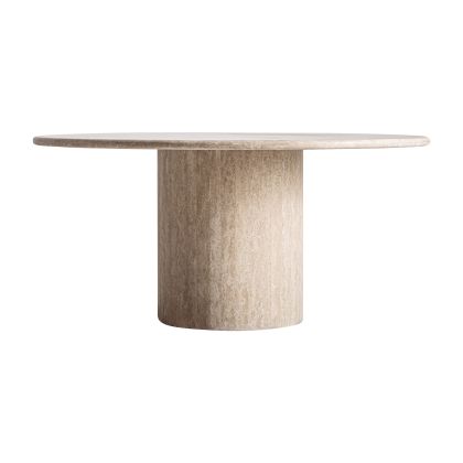 Mesa comedor Thiennes redonda beige