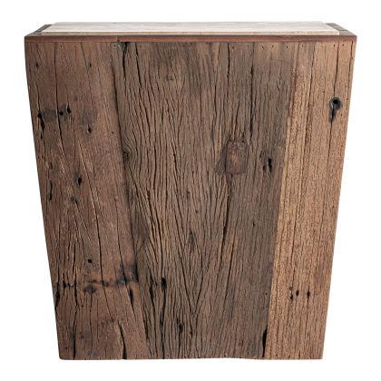 Mesa Auxiliar MERKEM Madera Travertino Beige, 60 cm