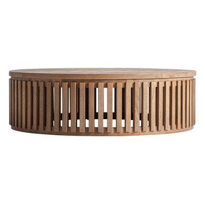Mesa de centro en madera de mango marrón arenado 100 cm