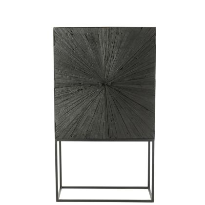 Armario Shanil Madera 2 Puertas Negro, 80 cm
