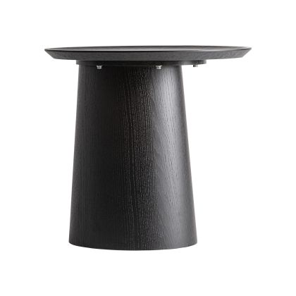 Mesa auxiliar en madera DM y madera contrachapada negro 55 cm